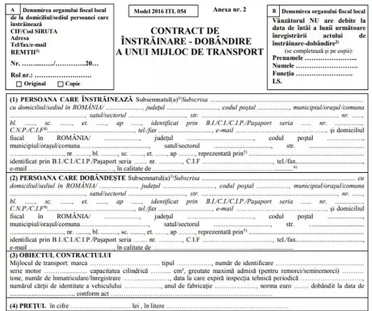 Contract Vânzare-cumpărare auto NON-STOP