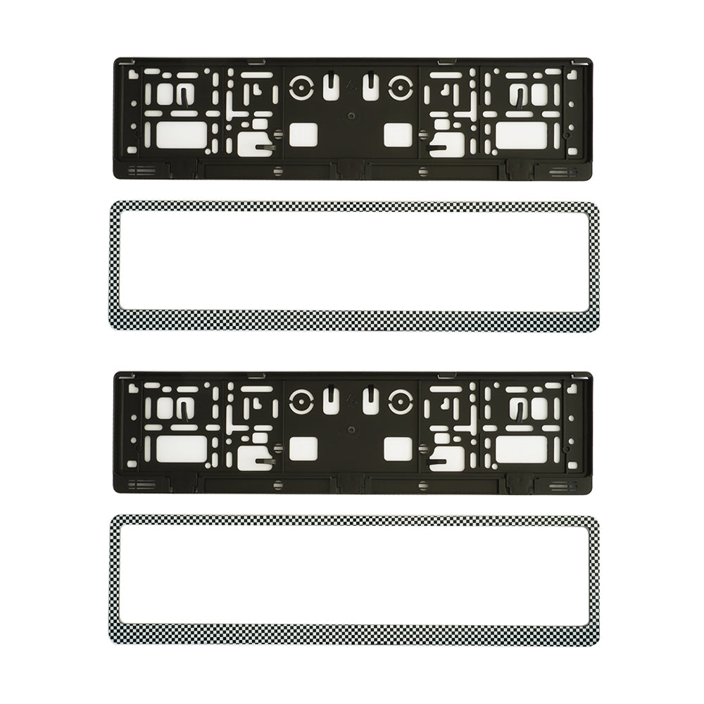 Suport Numar Inmatriculare Carbon Set 2 Buc